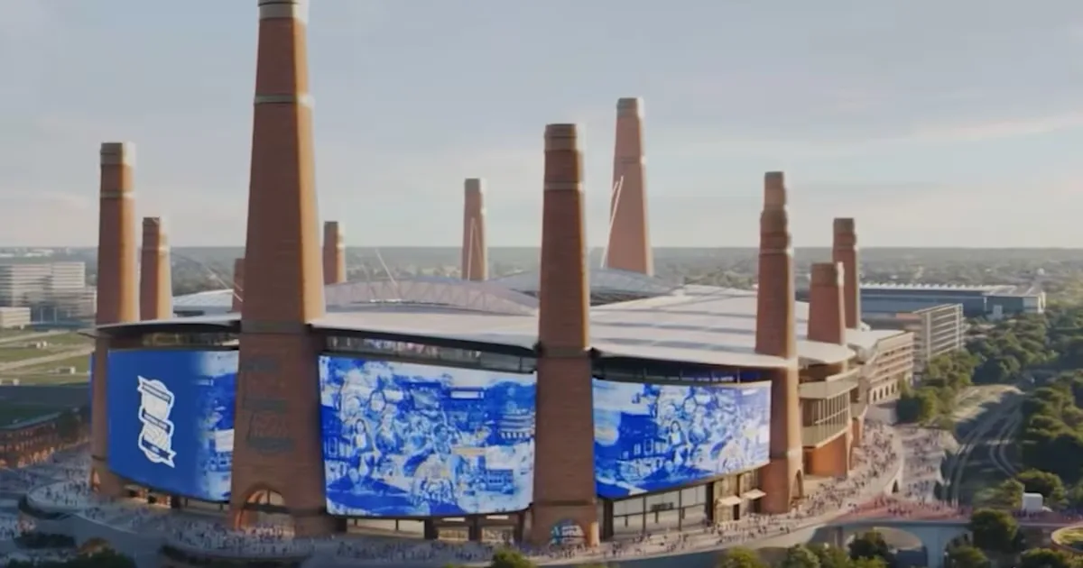 Novo estádio do Birmingham City terá torres feitas com tijolos de hospital