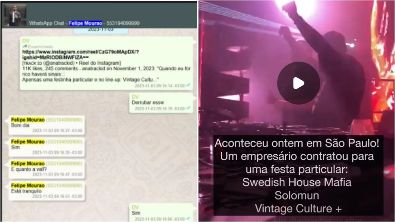 PF relata pedido de Vorcaro para apagar vídeo de festa em boate de São Paulo