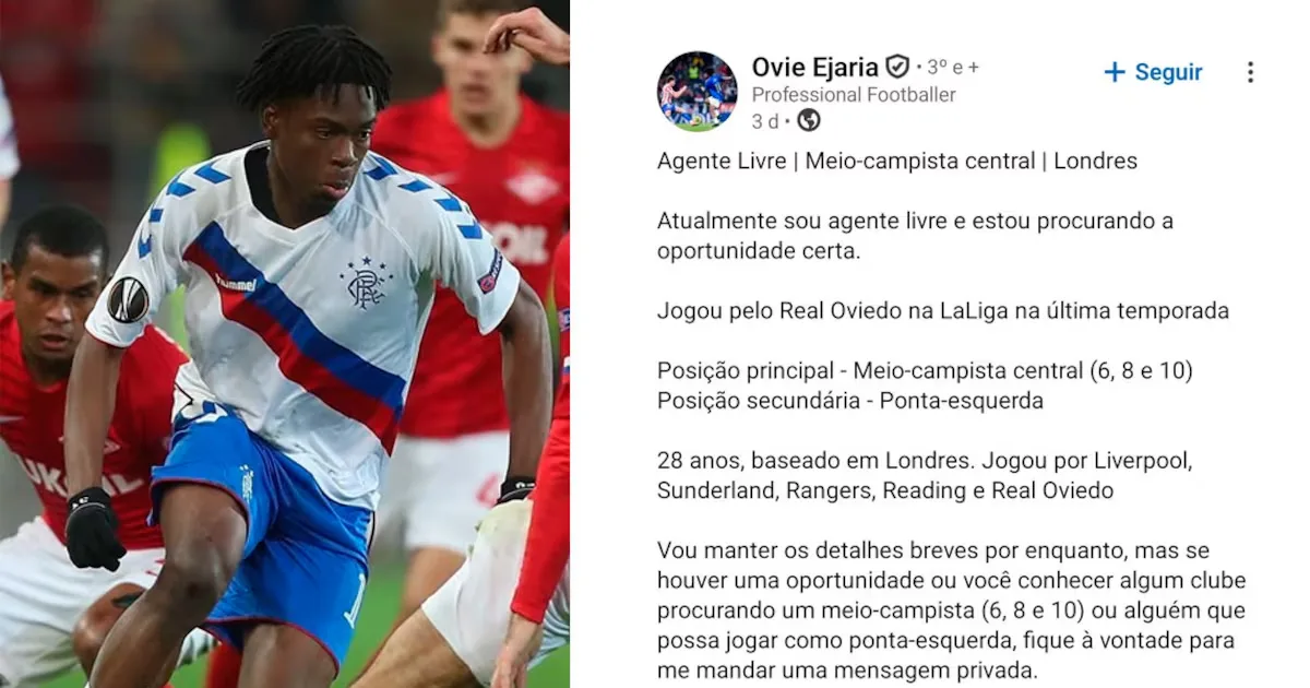 Ovie Ejaria recorre ao LinkedIn para encontrar novo clube
