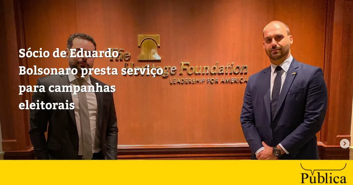 Sócio de Eduardo Bolsonaro recebe R$340 mil por serviços a campanhas em 2026