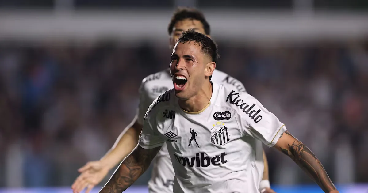 Assistências de Gabigol colocam Santos perto da semifinal da Sul-Americana