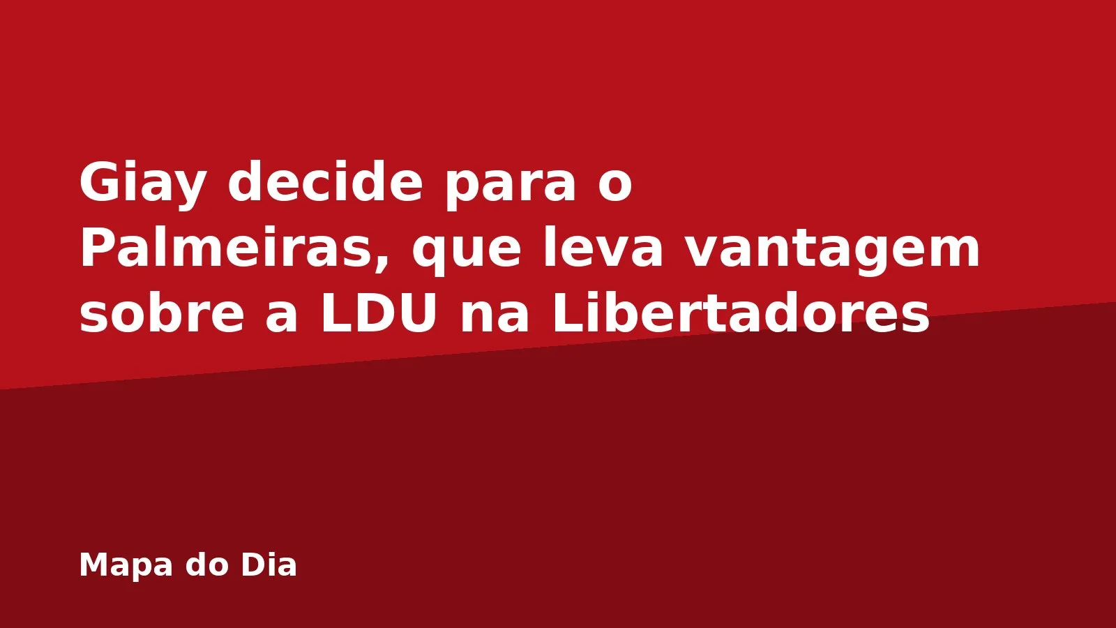 Giay decide para o Palmeiras, que leva vantagem sobre a LDU na Libertadores