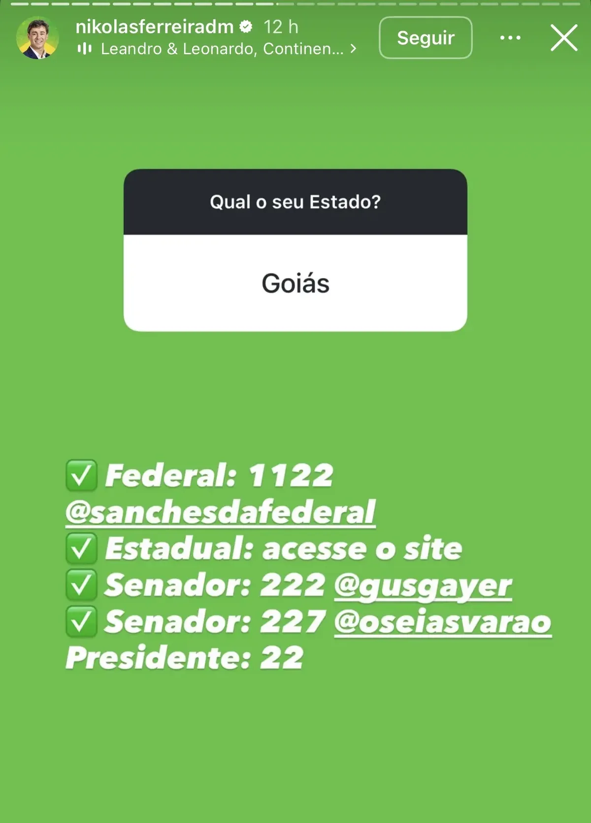 Nikolas Ferreira não inclui Wilder Morais em lista de apoio em Goiás