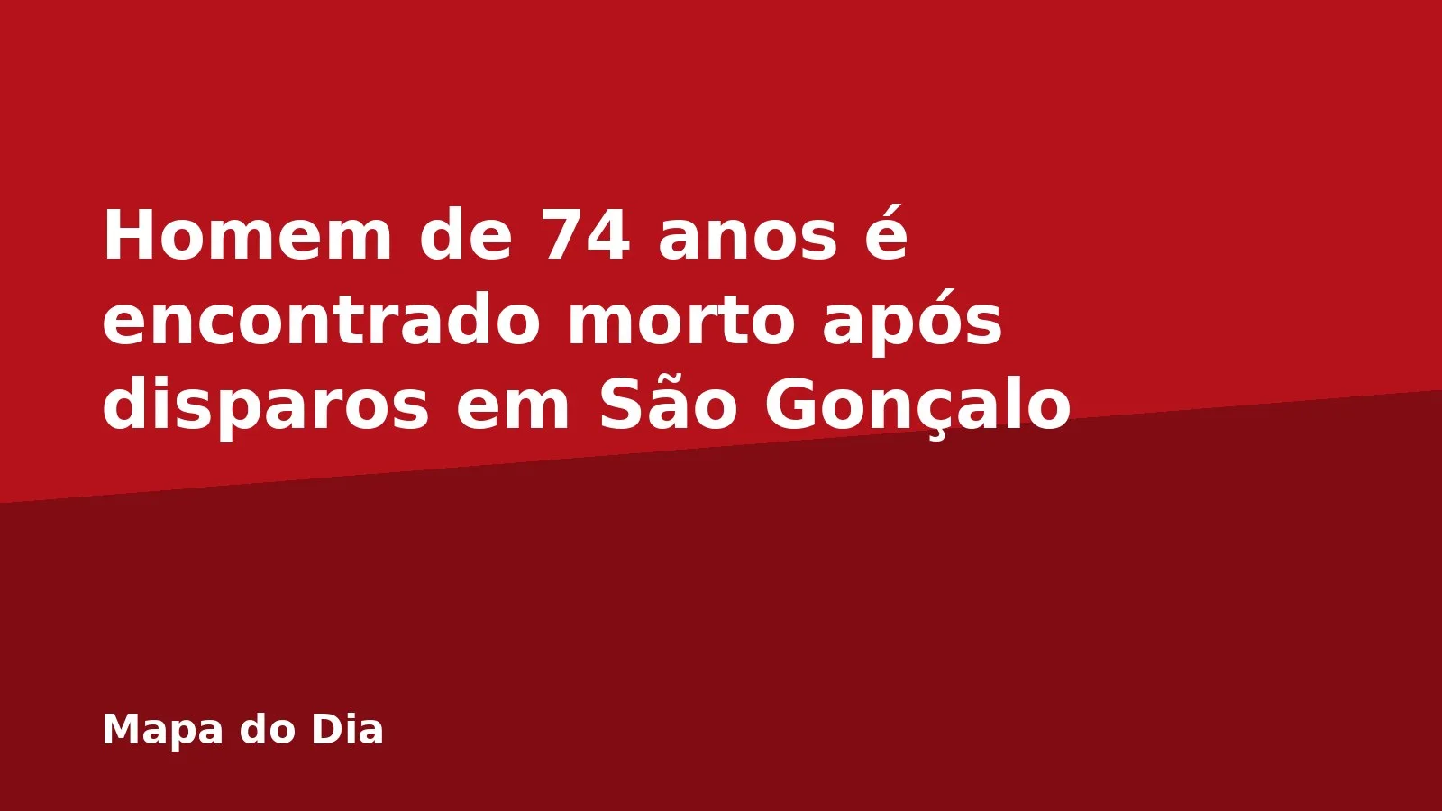 Homem de 74 anos é encontrado morto após disparos em São Gonçalo