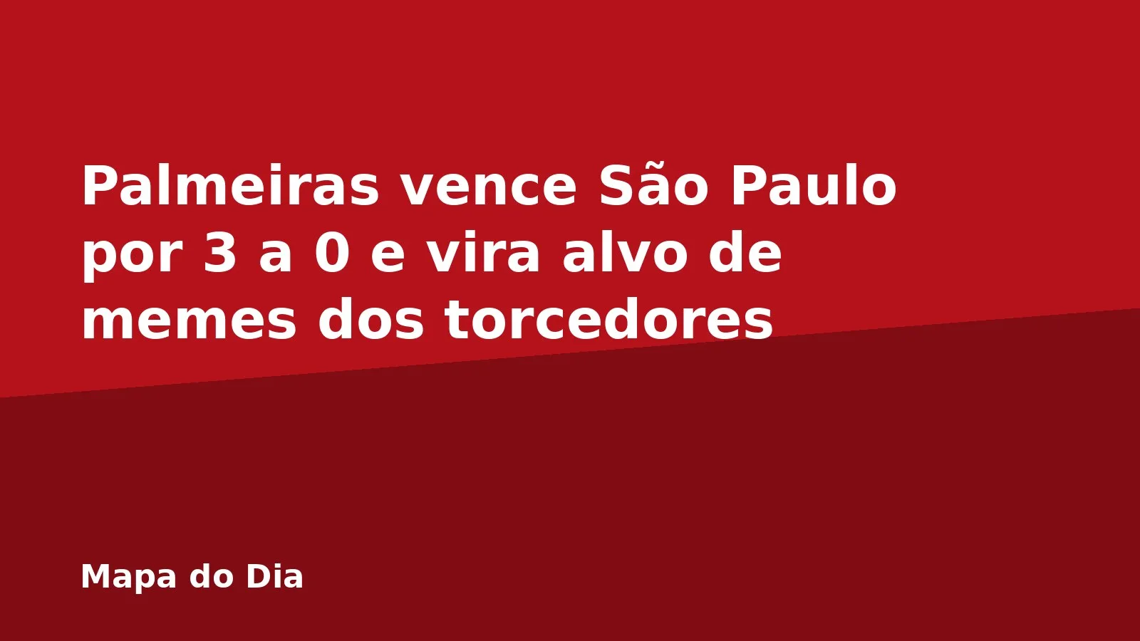 Palmeiras vence São Paulo por 3 a 0 e vira alvo de memes dos torcedores