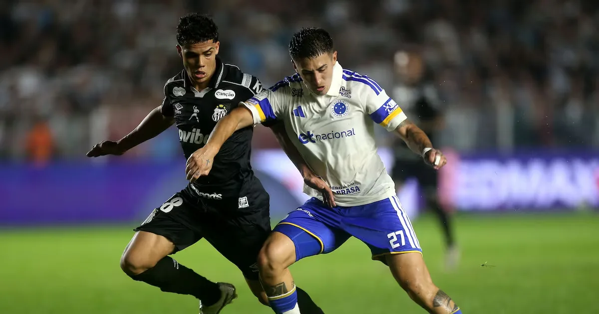 Santos supera pressão do Cruzeiro e sobe para a décima colocação