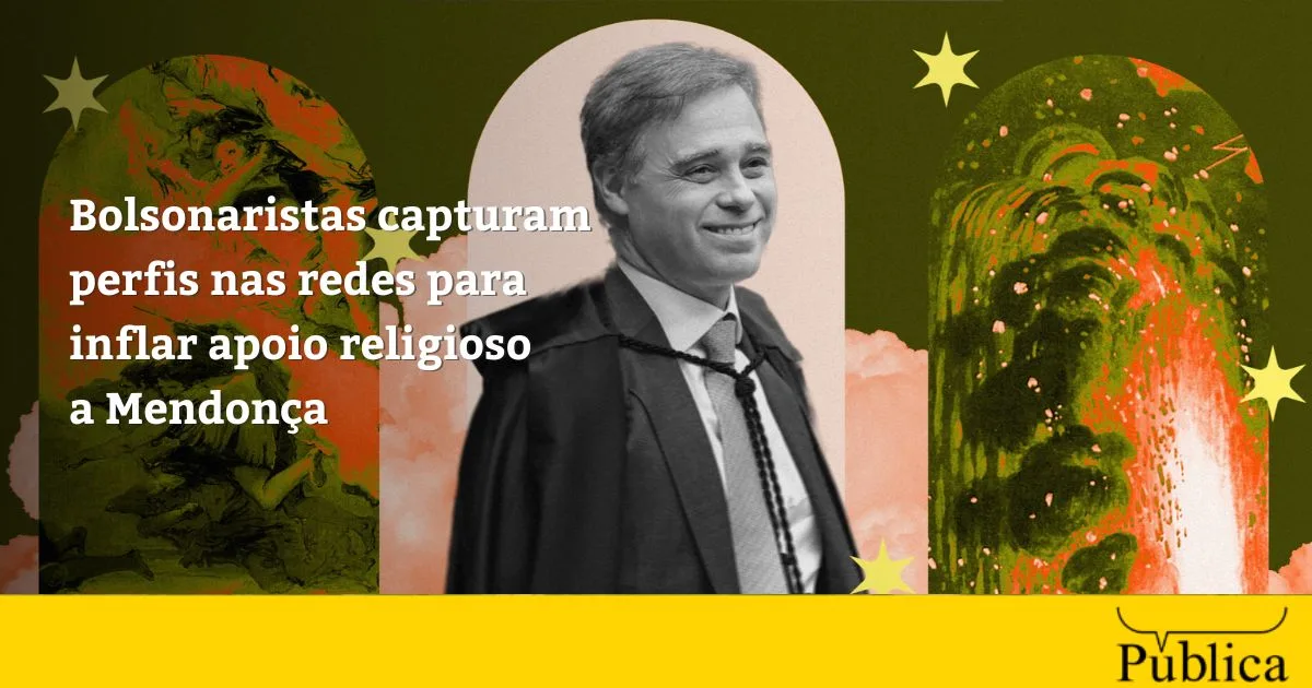 Contas antigas e perfis políticos promovem páginas de apoio a André Mendonça