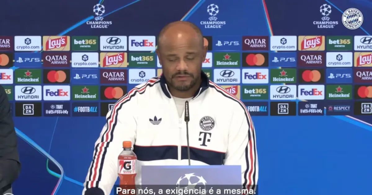 Kompany destaca obrigação do Bayern na busca pelo título da Champions