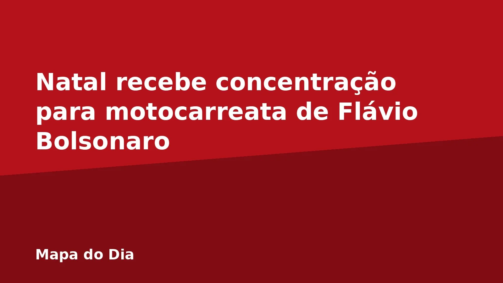 Natal recebe concentração para motocarreata de Flávio Bolsonaro