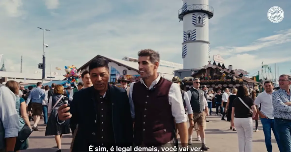 Élber e Javi Martínez entram em disputa com brincadeiras na Oktoberfest
