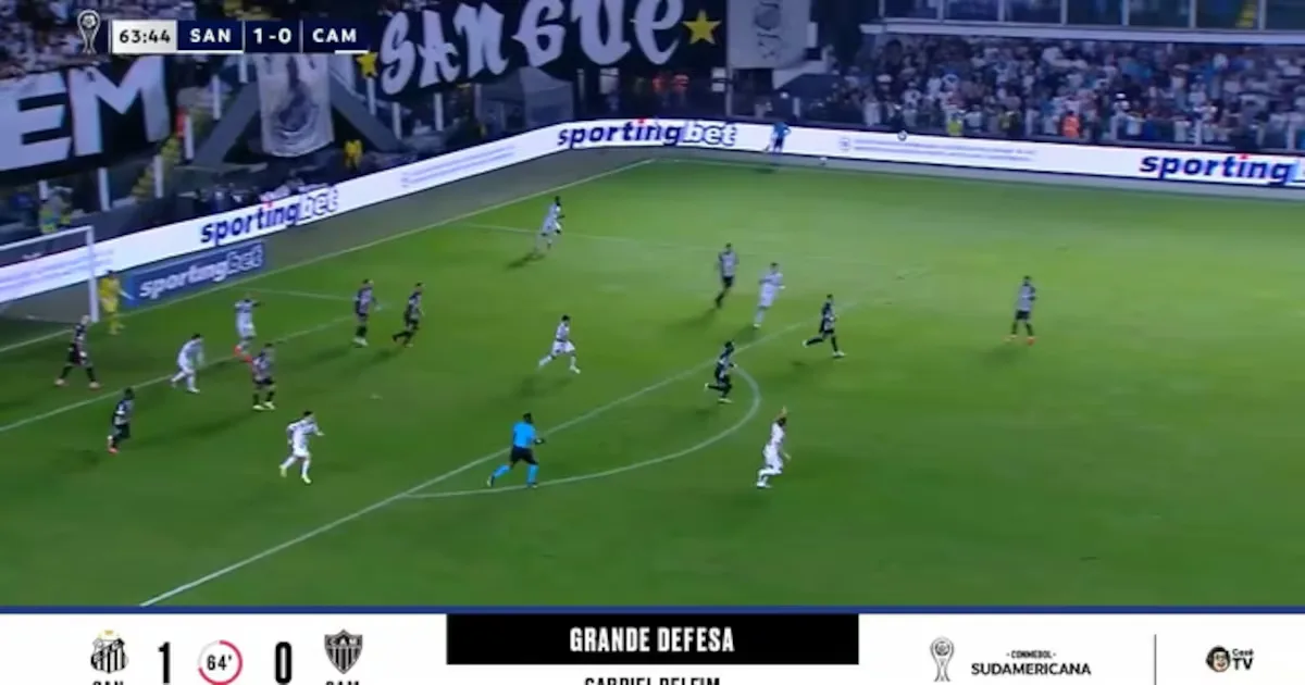 Goleiro do Atlético-MG segura pressão do Santos e evita placar mais amplo