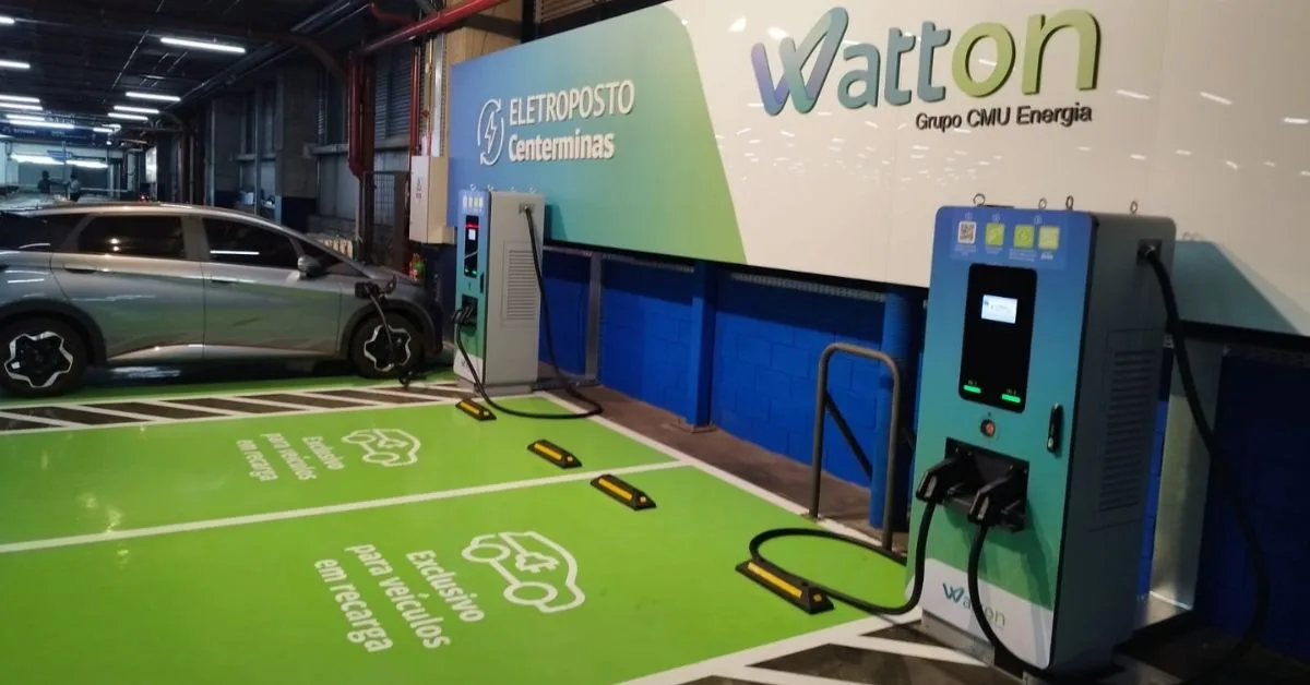 Watton inaugura estação de recarga rápida no Centerminas, em Belo Horizonte