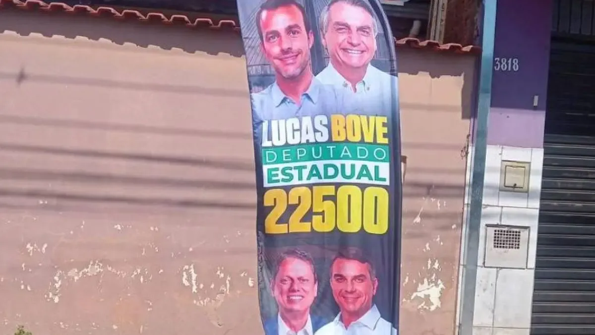 Corte eleitoral retoma autorização para Lucas Bove usar imagem de Bolsonaro