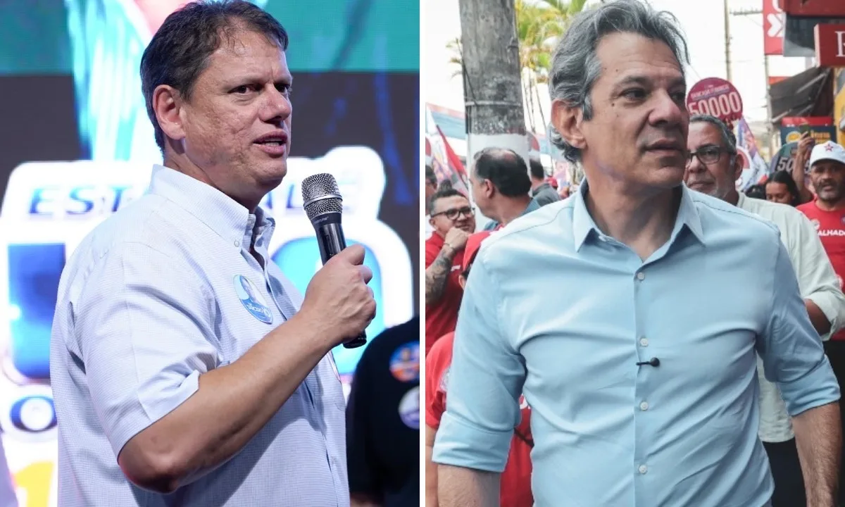 Tarcísio declara 88% do teto de campanha; Haddad registra 46%