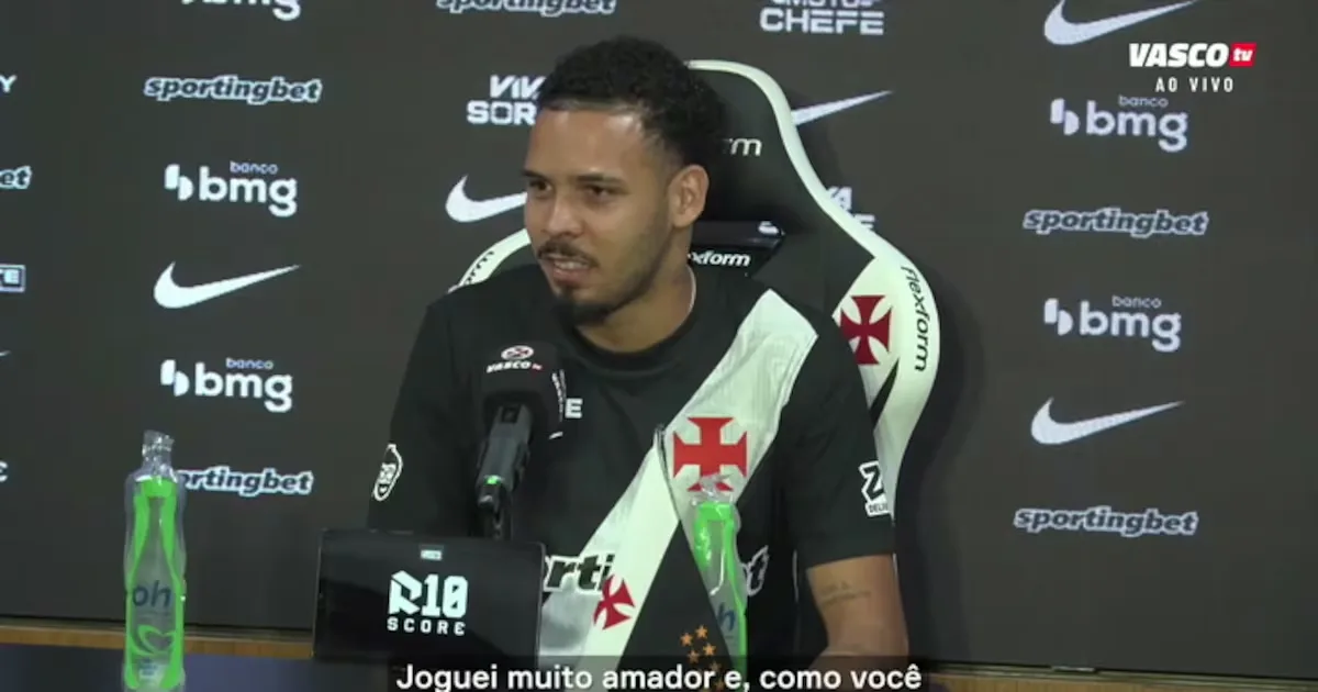 Gabriel Pereira destaca passagem pelo futebol amador ao chegar ao Vasco