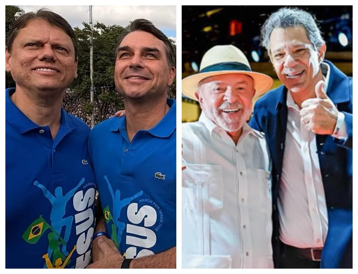 Haddad leva Lula à Paulista, enquanto Tarcísio encerra campanha no interior