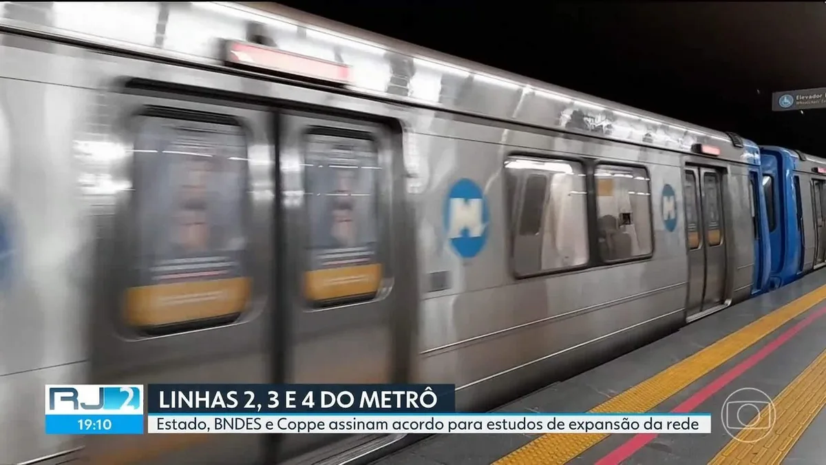 Acordo prevê estudos para novas extensões do metrô do Rio