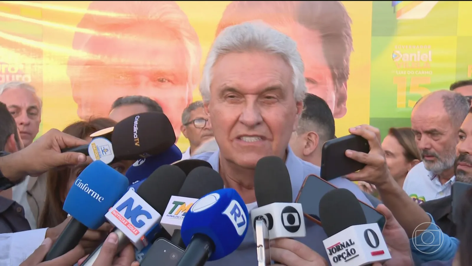 Caiado acusa Vorcaro de beneficiar Lula e Flávio Bolsonaro