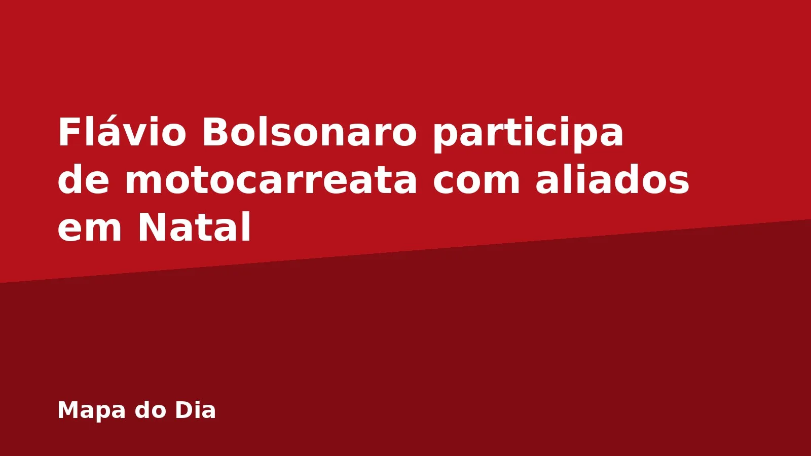 Flávio Bolsonaro participa de motocarreata com aliados em Natal