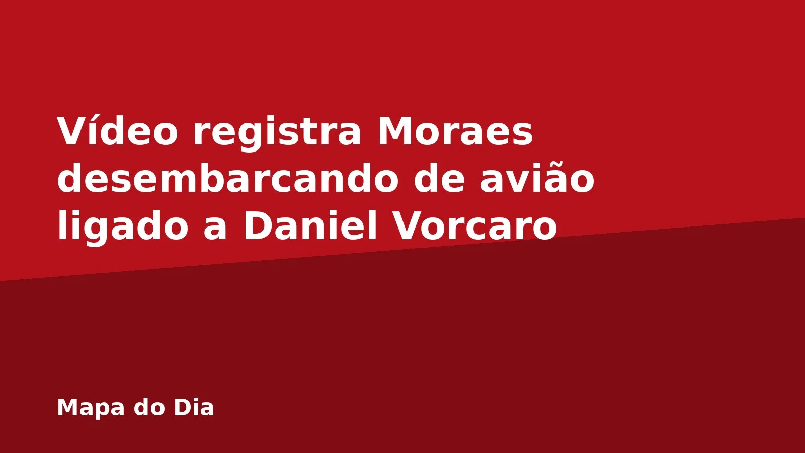 Vídeo registra Moraes desembarcando de avião ligado a Daniel Vorcaro