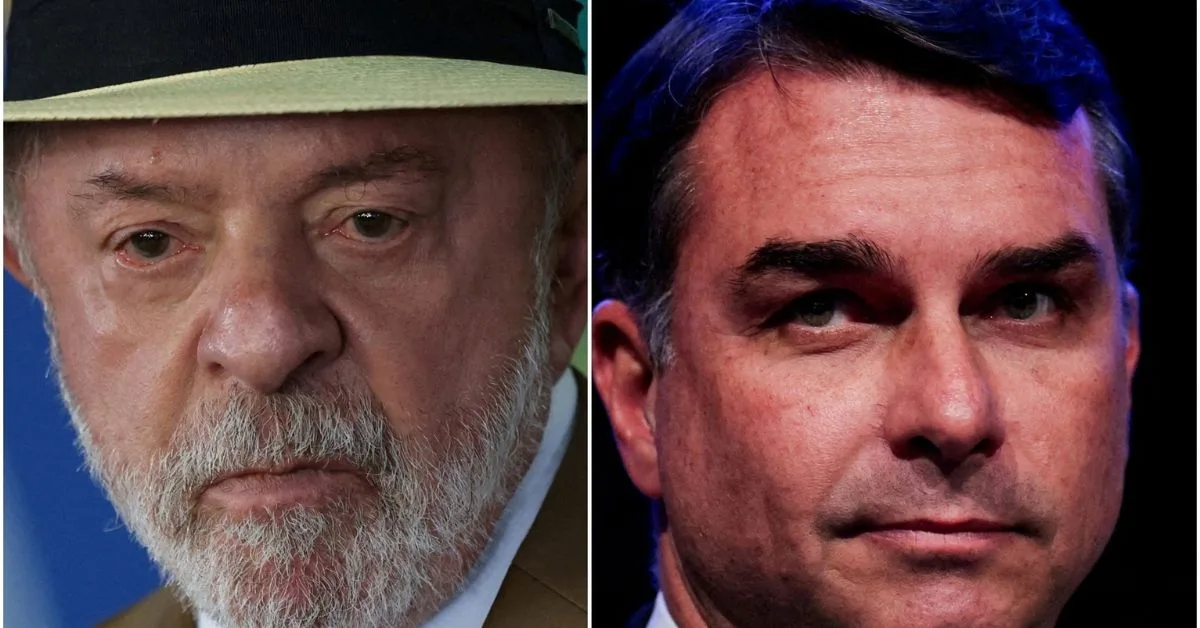 Lula aparece à frente de Flávio Bolsonaro em pesquisa para o primeiro turno