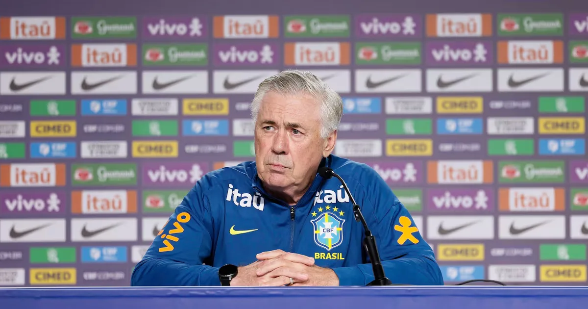 Ancelotti mantém clima tranquilo após empate do Brasil com a Austrália