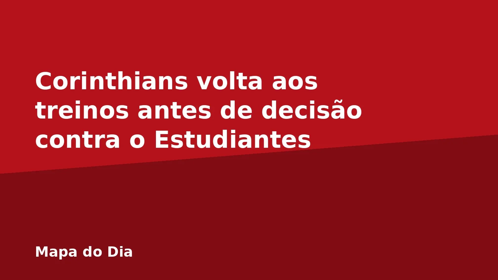Corinthians volta aos treinos antes de decisão contra o Estudiantes