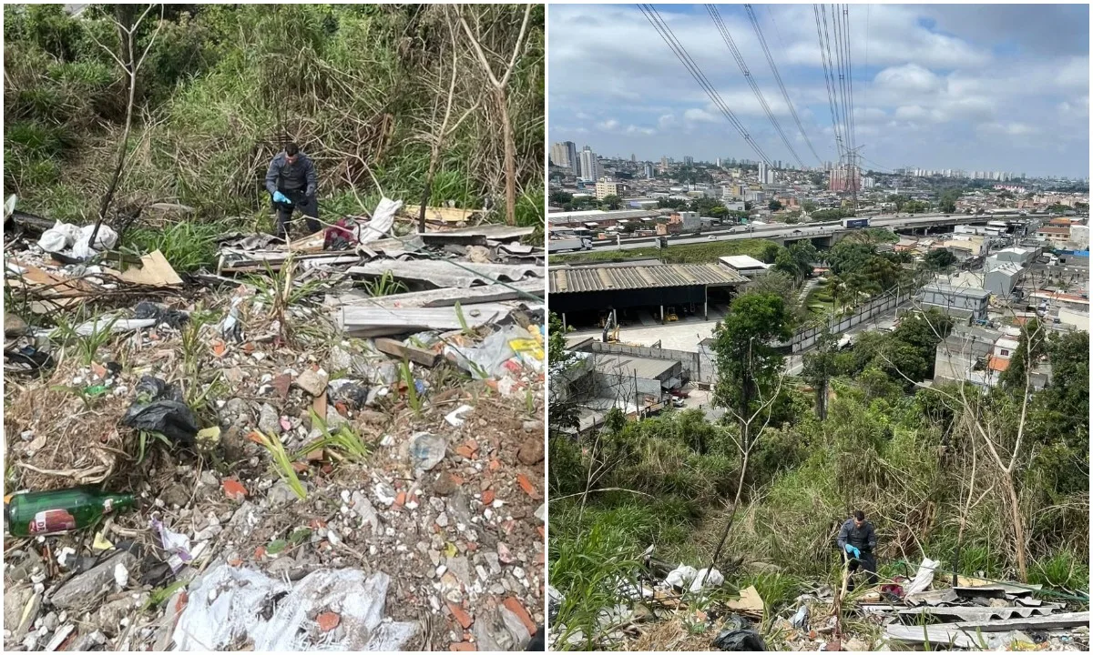 Investigação começa após PM achar restos humanos em área de difícil acesso em SP