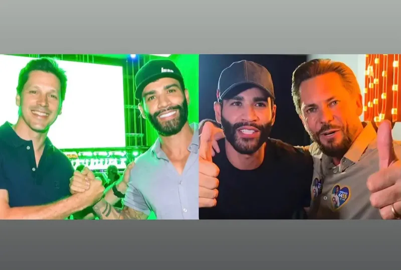 Gusttavo Lima declara apoio a Daniel Vilela e Bruno Peixoto em Goiânia